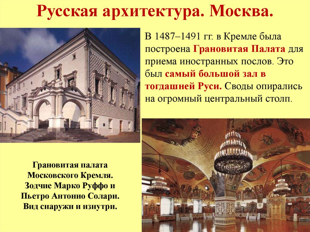 Русская архитектура. Москва.