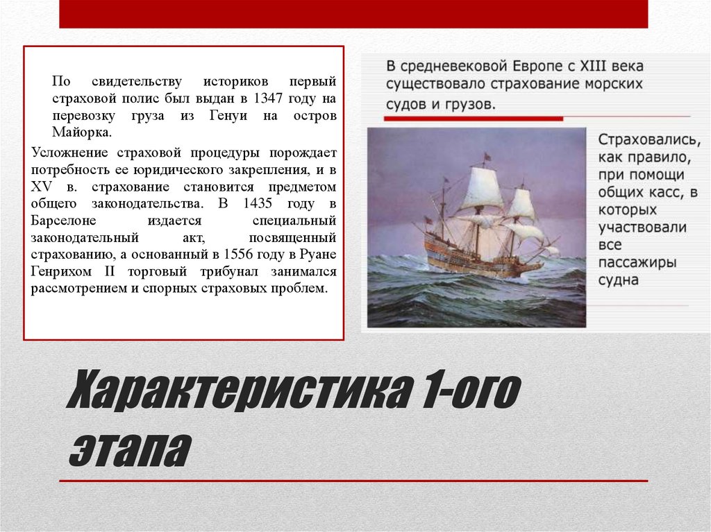 Характеристика 1-ого этапа