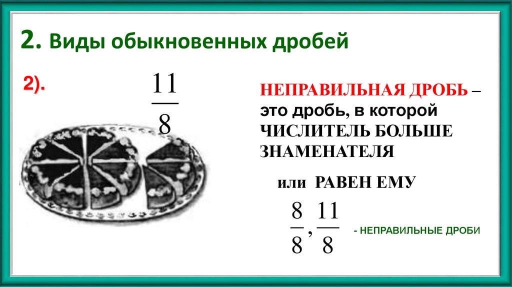 2. Виды обыкновенных дробей