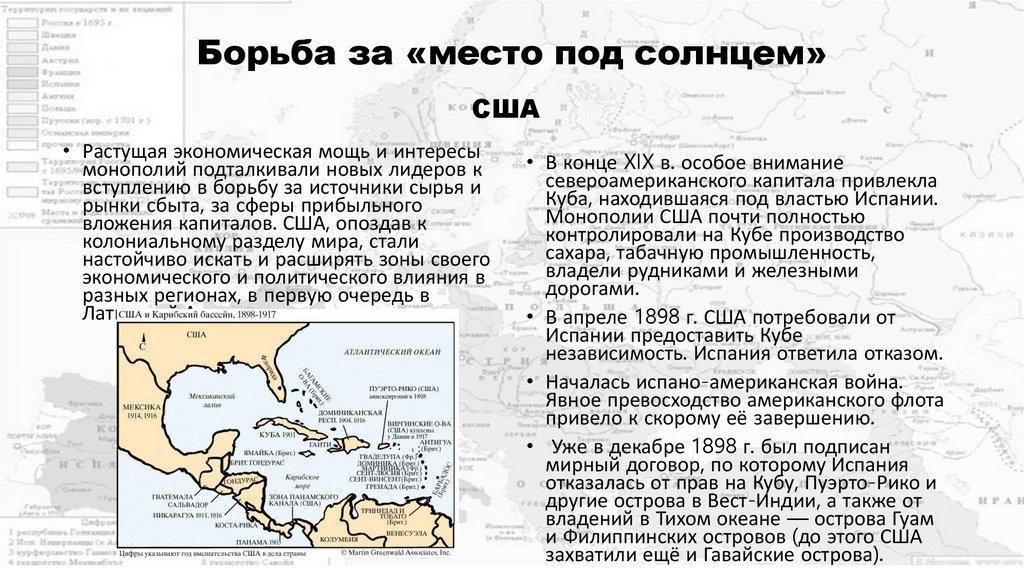 Борьба за «место под солнцем»