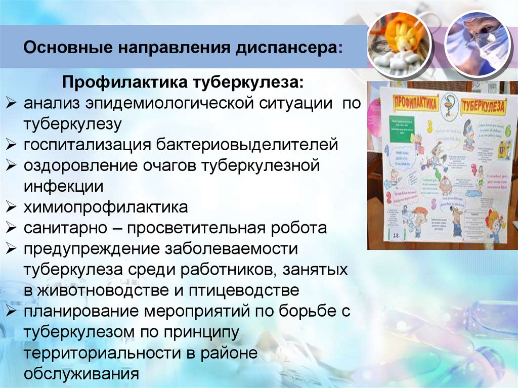 Основные направления диспансера: