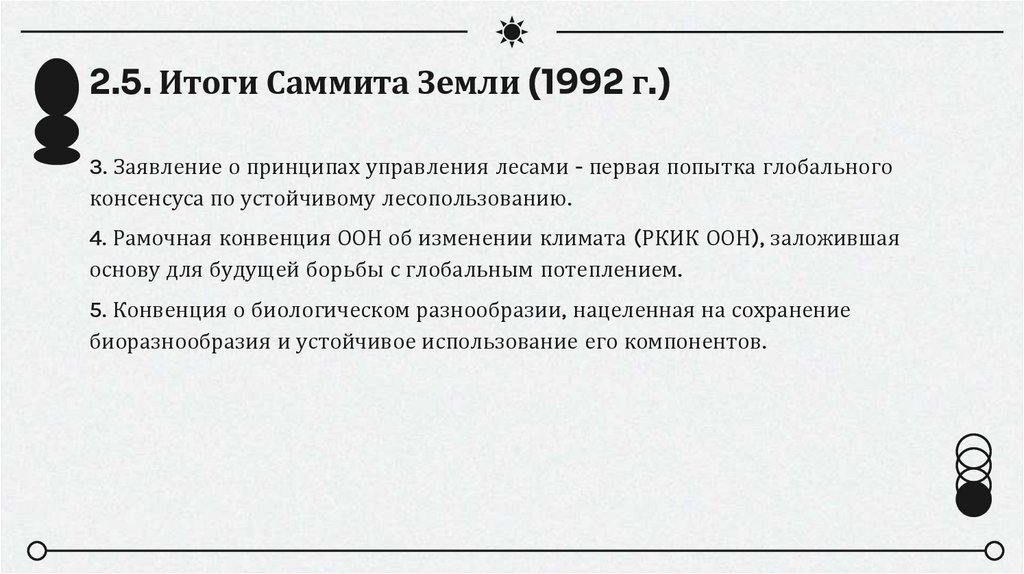 2.5. Итоги Саммита Земли (1992 г.)