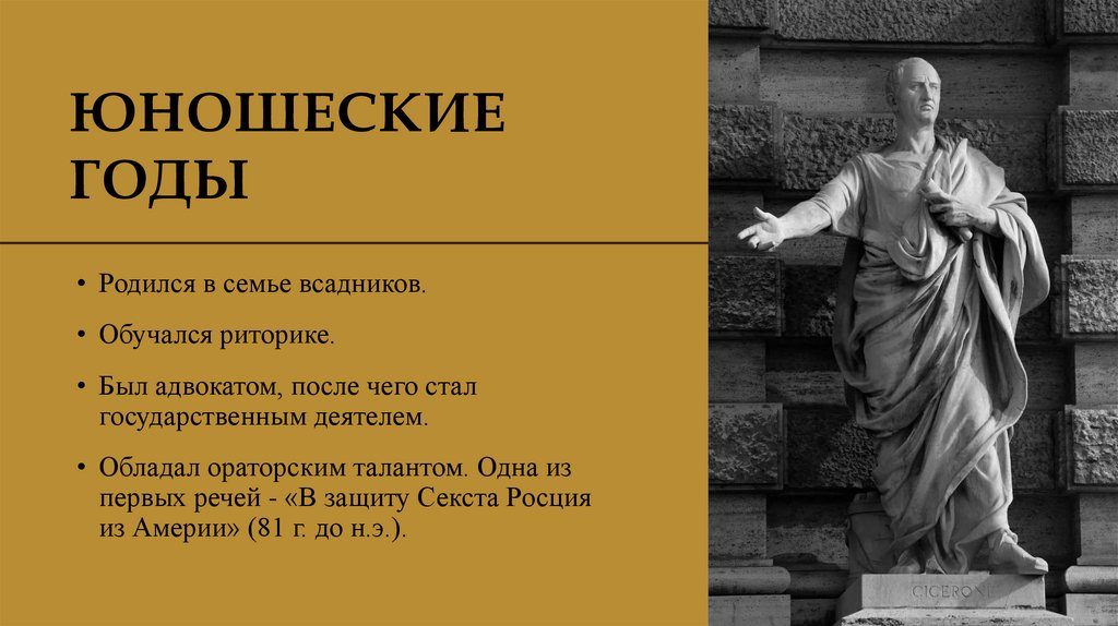 Юношеские годы