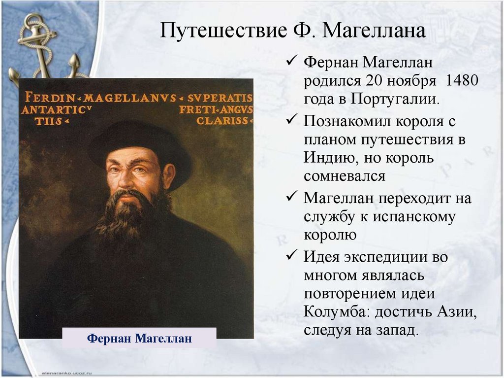 Путешествие Ф. Магеллана