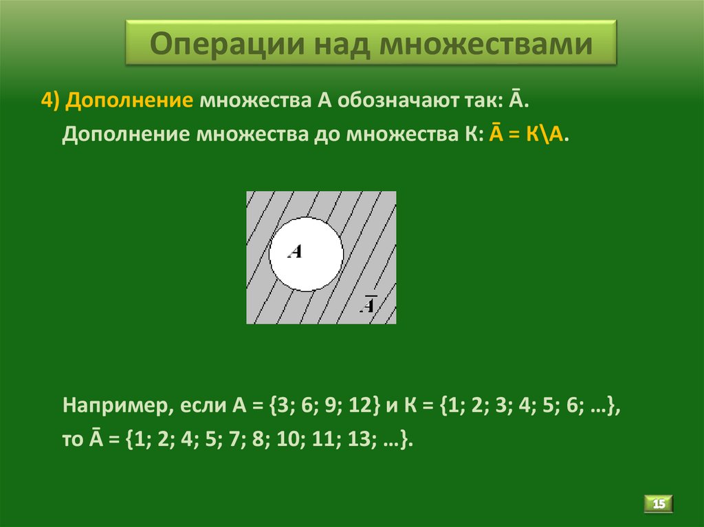 Операции над множествами