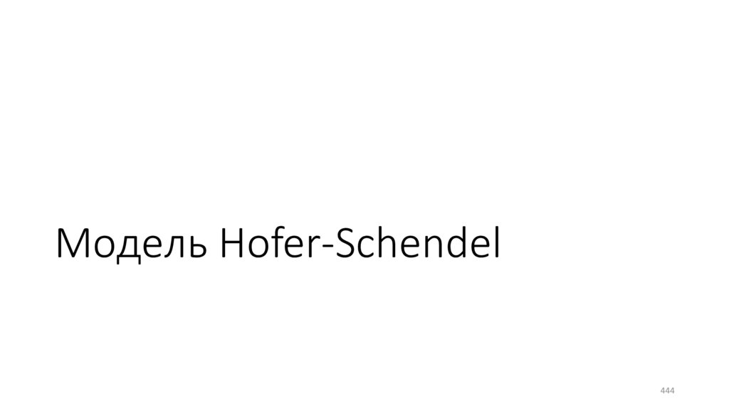 Модель Hofer-Schendel
