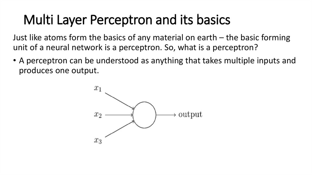 Multi Layer Perceptron and its basics