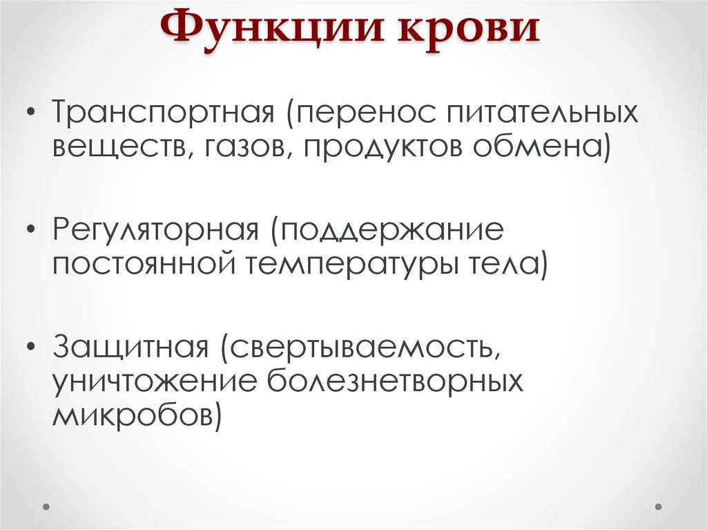 Функции крови
