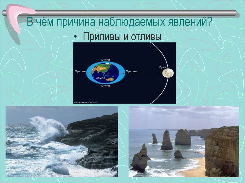 В чём причина наблюдаемых явлений?