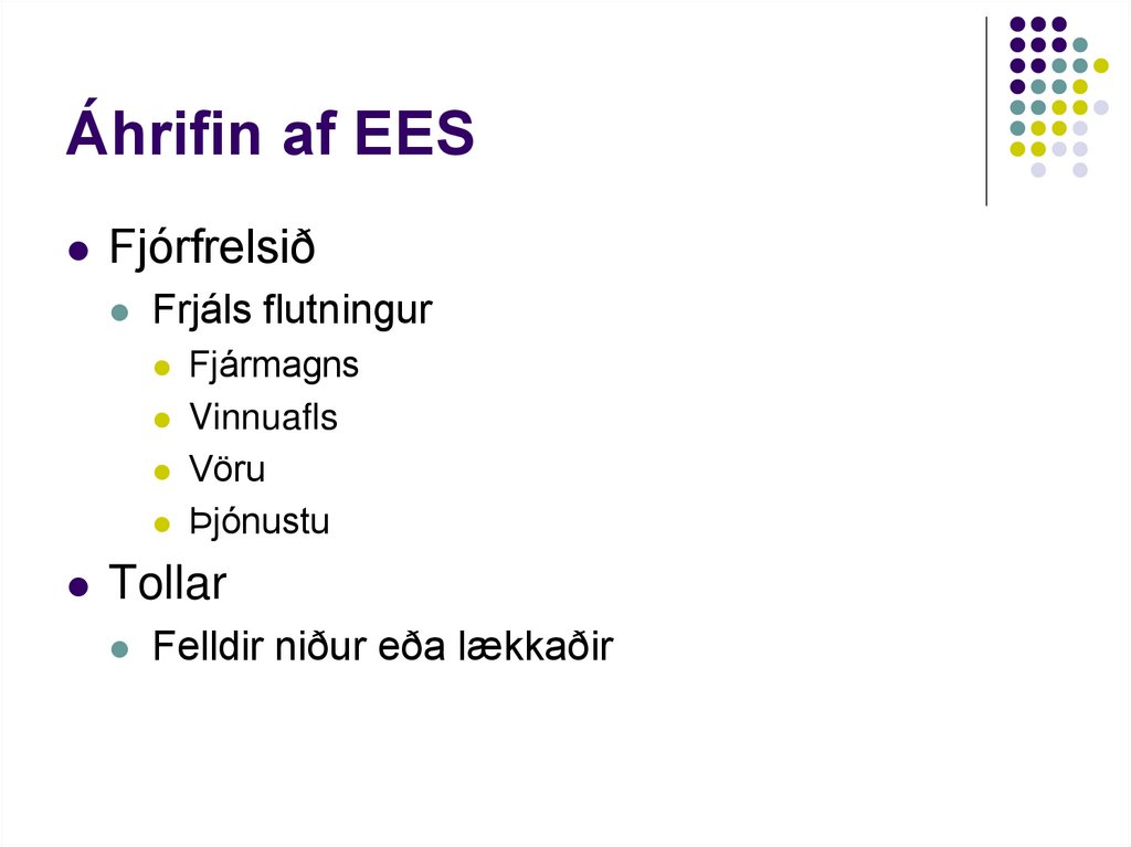 Áhrifin af EES