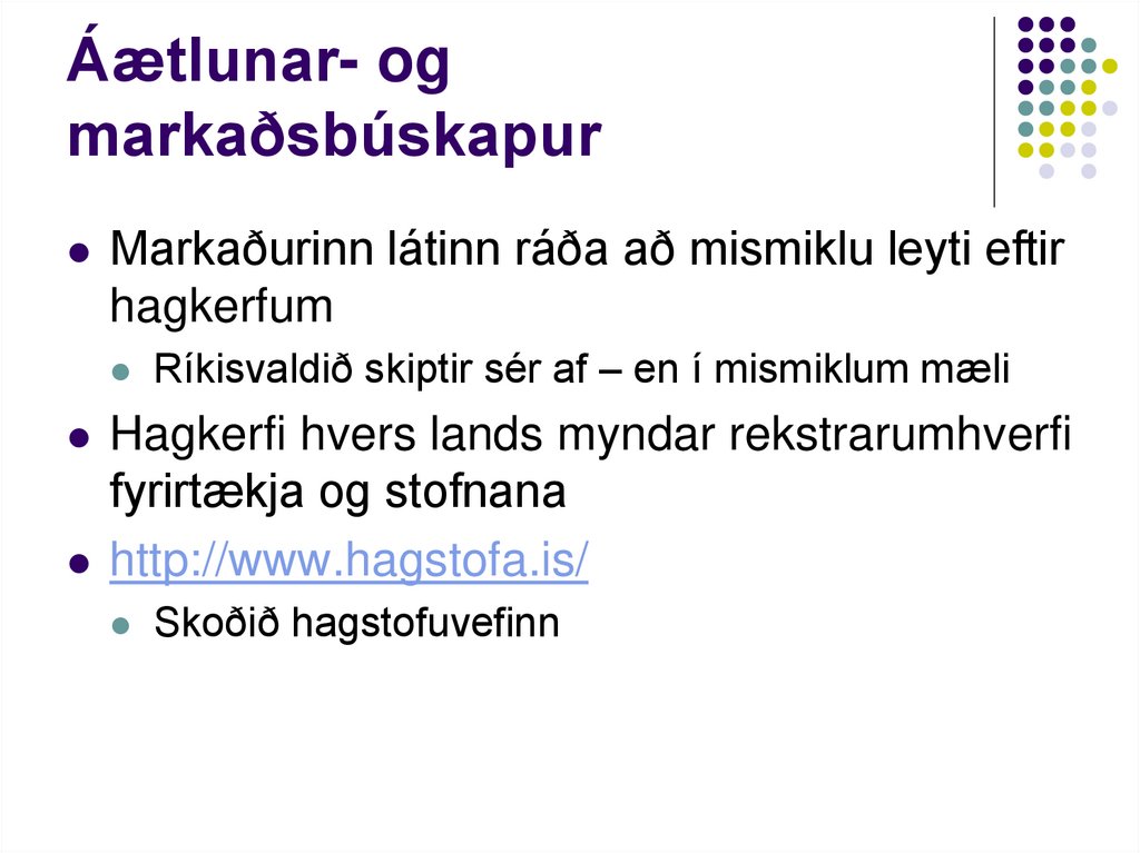 Áætlunar- og markaðsbúskapur