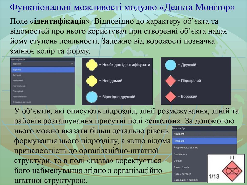 Функціональні можливості модулю «Дельта Монітор»