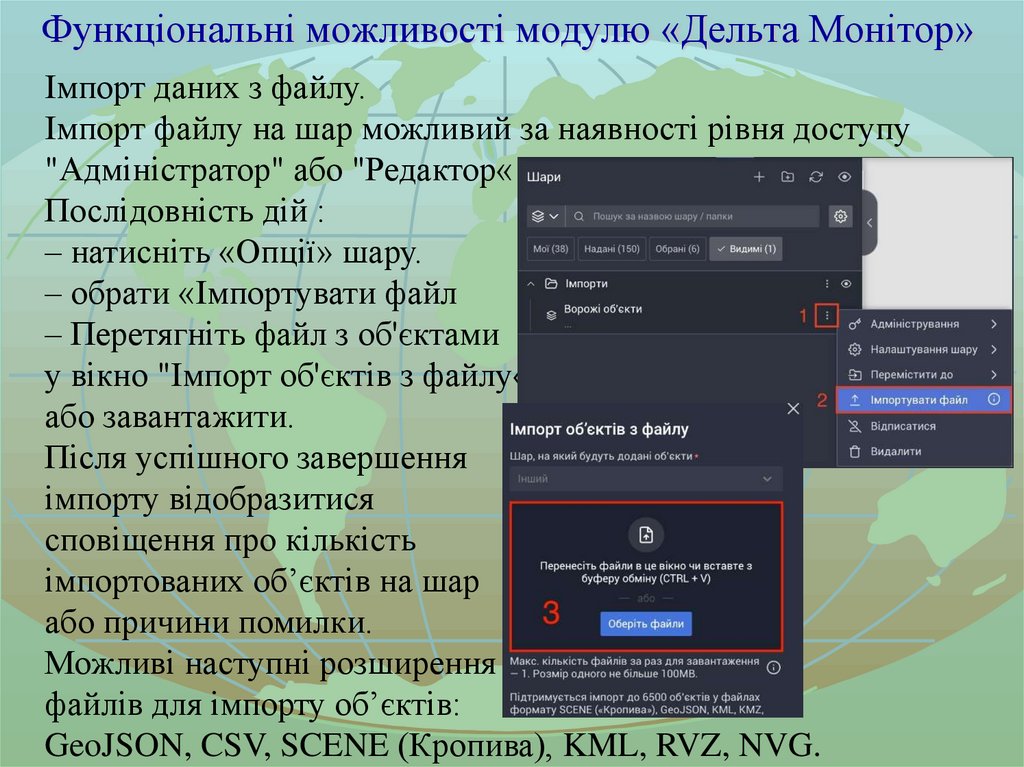 Функціональні можливості модулю «Дельта Монітор»