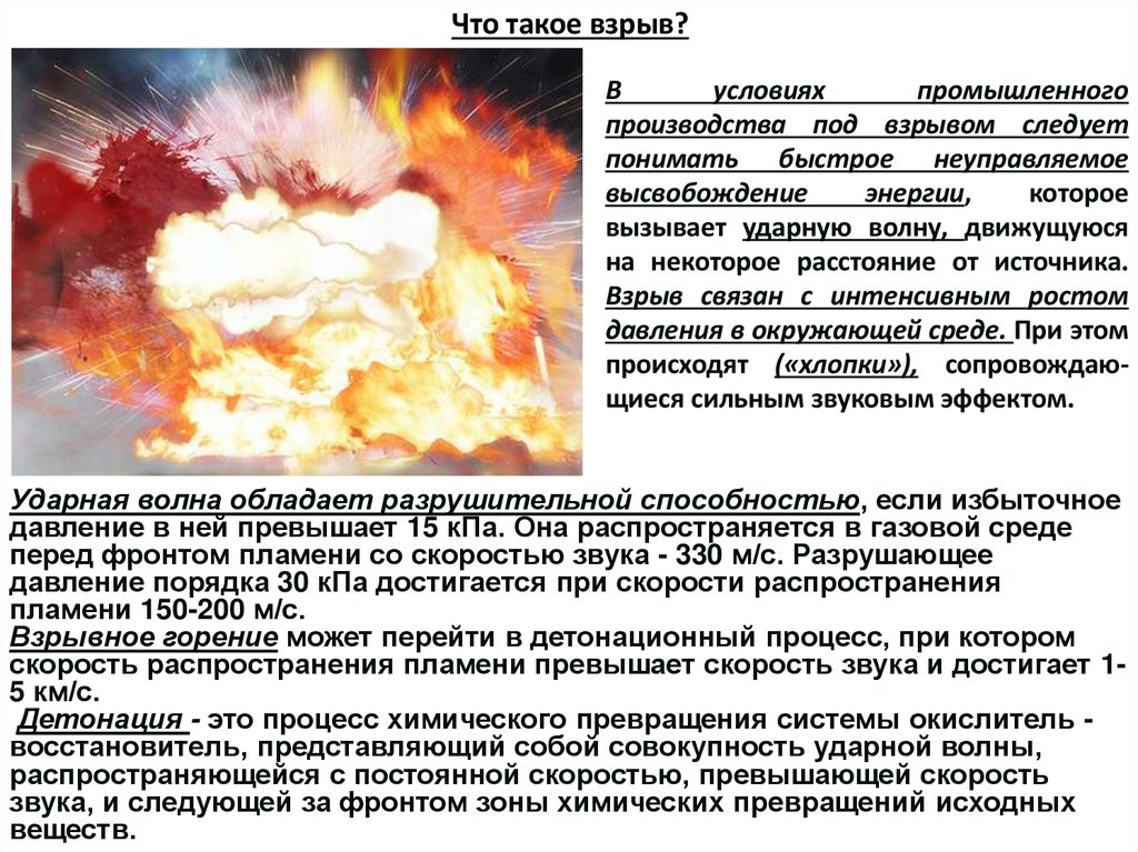Что такое взрыв?