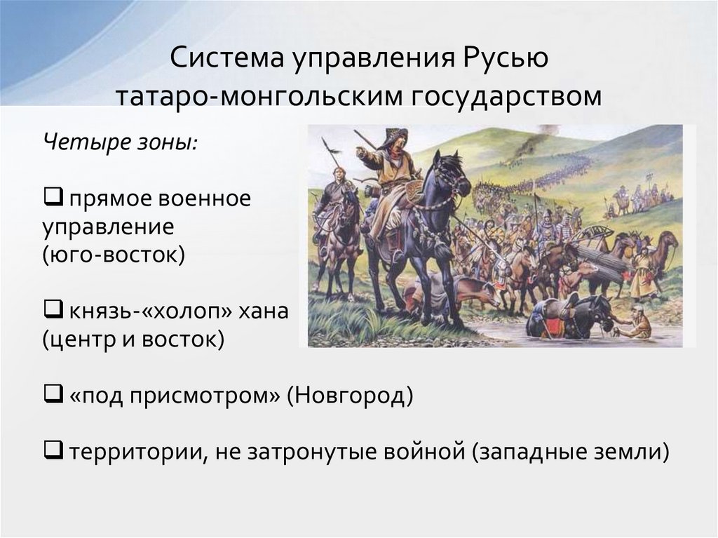 Система управления Русью татаро-монгольским государством