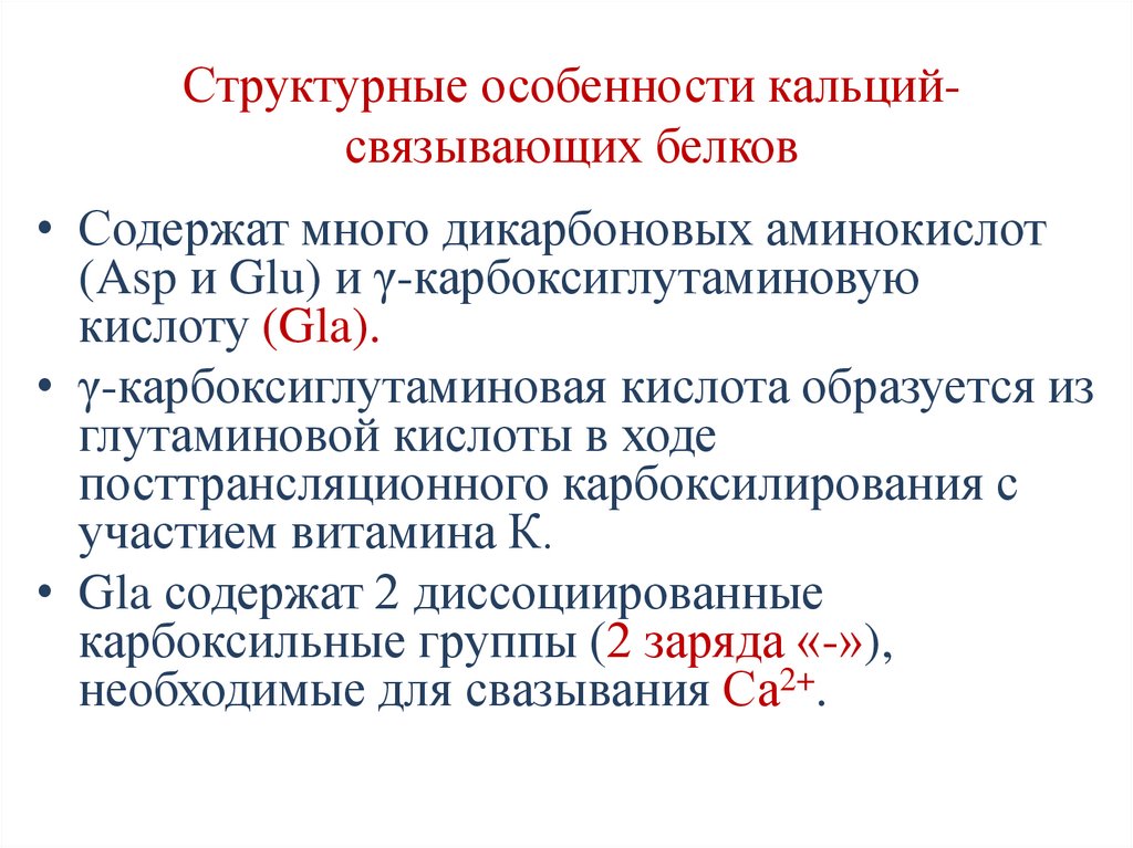 Структурные особенности кальций-связывающих белков