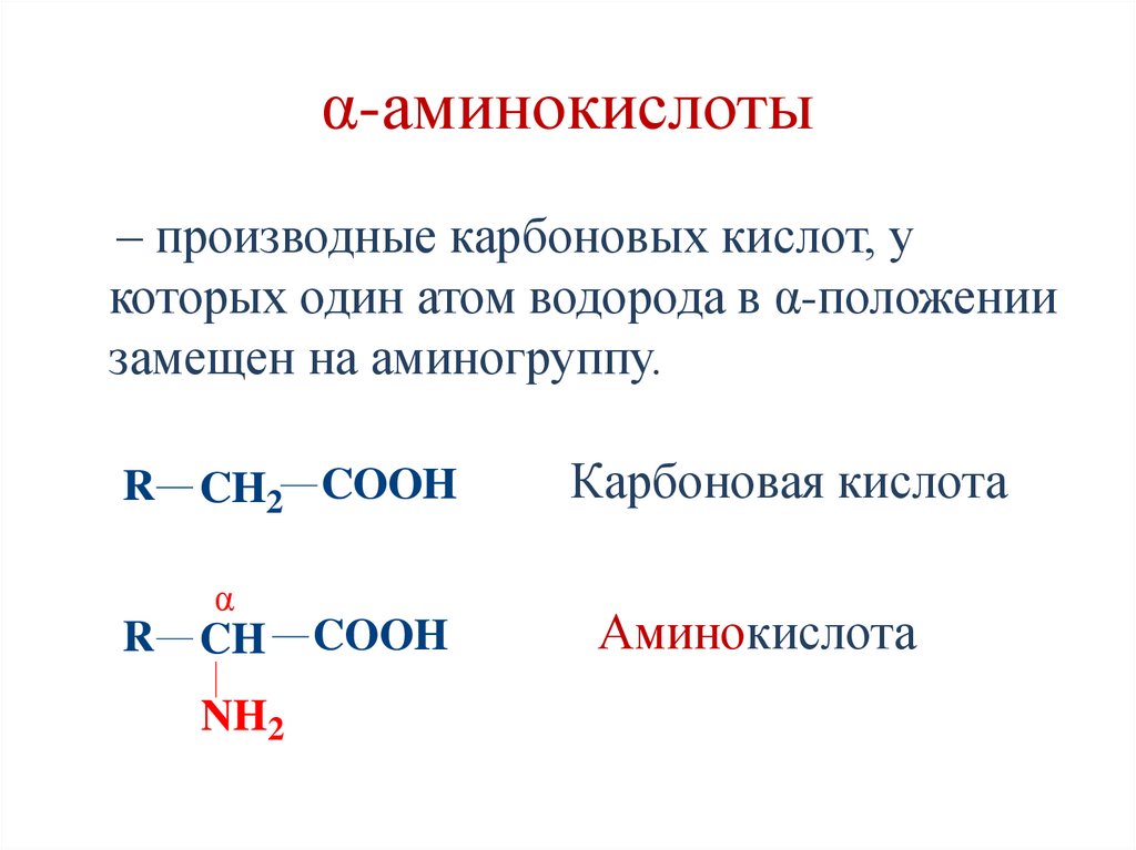 α-аминокислоты