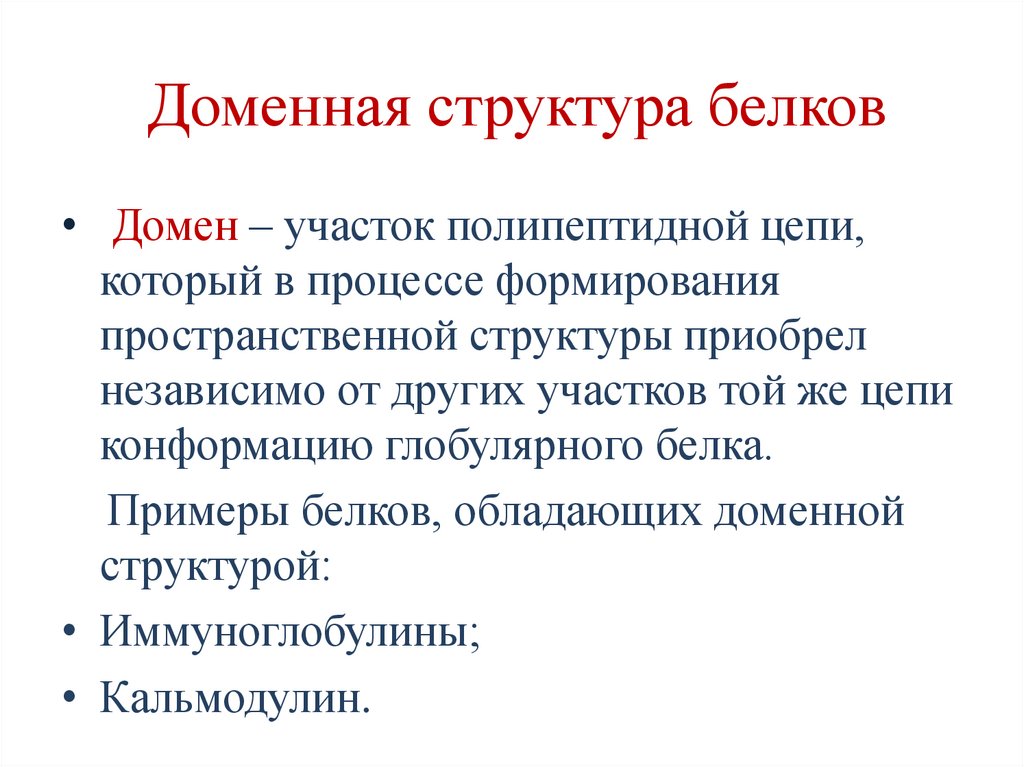 Доменная структура белков