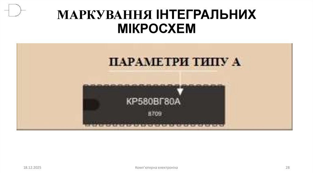 МАРКУВАННЯ ІНТЕГРАЛЬНИХ МІКРОСХЕМ