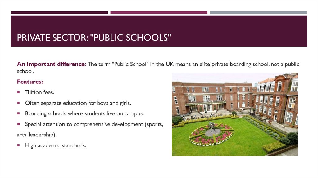 Private sector: "Public Schools"