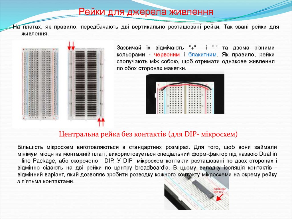 Рейки для джерела живлення