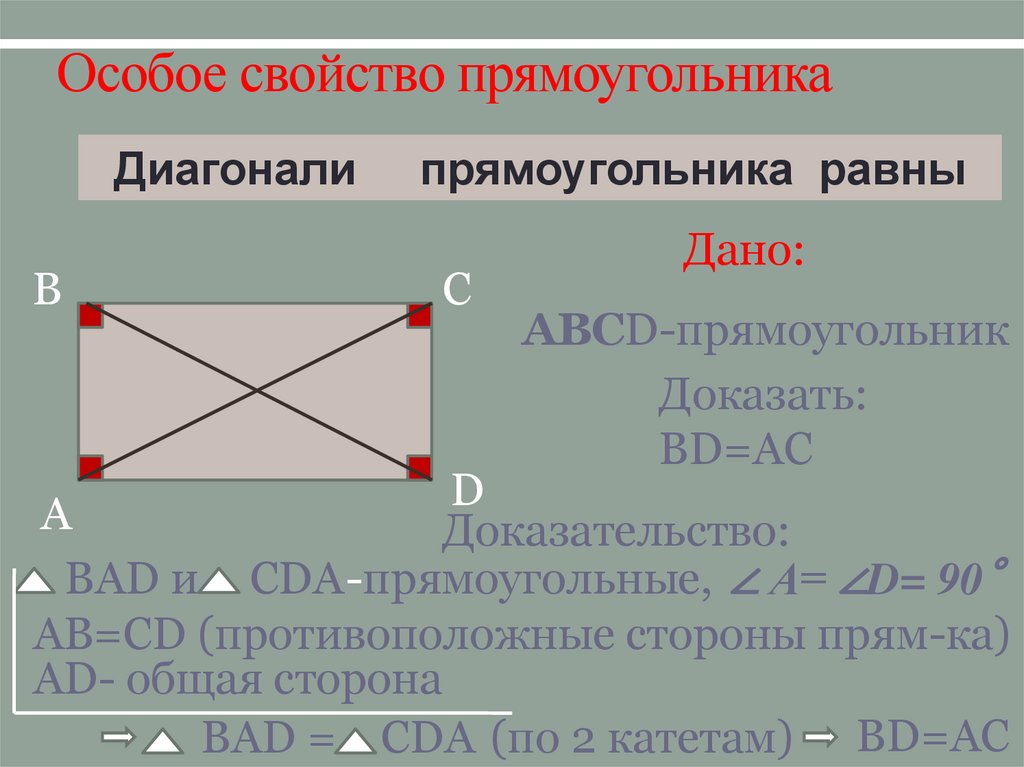 Особое свойство прямоугольника