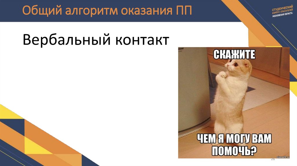 Общий алгоритм оказания ПП