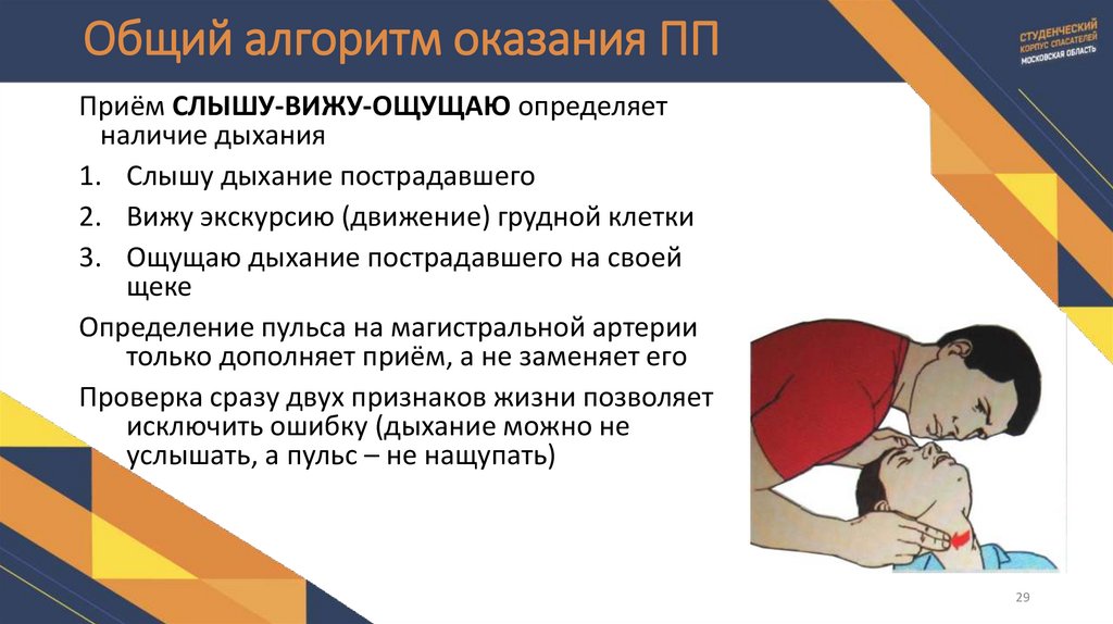 Общий алгоритм оказания ПП