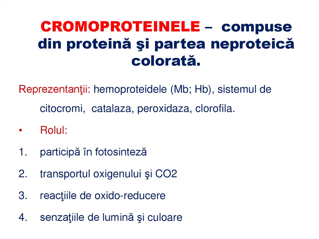 PROTEINELE CONJUGATE (HETEROPROTEINE, PROTEIDE):