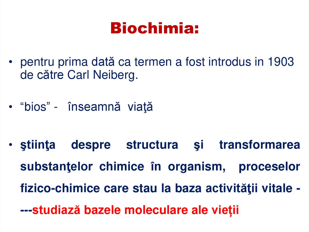 Biochimia: