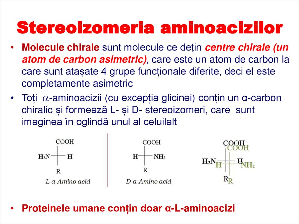 Stereoizomeria aminoacizilor