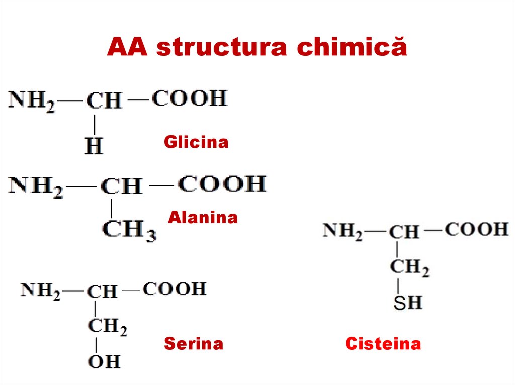 AA structura chimică