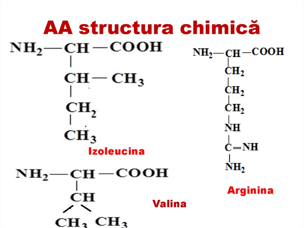 AA structura chimică