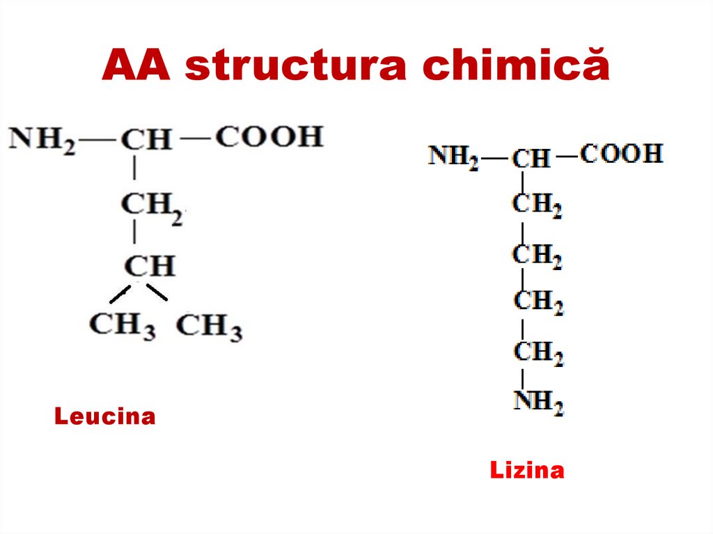 AA structura chimică