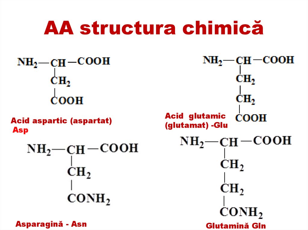AA structura chimică