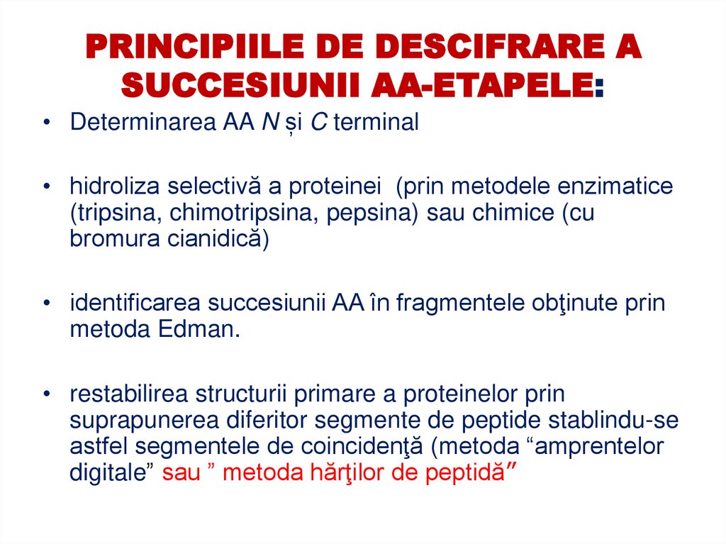 Determinarea structurii primare