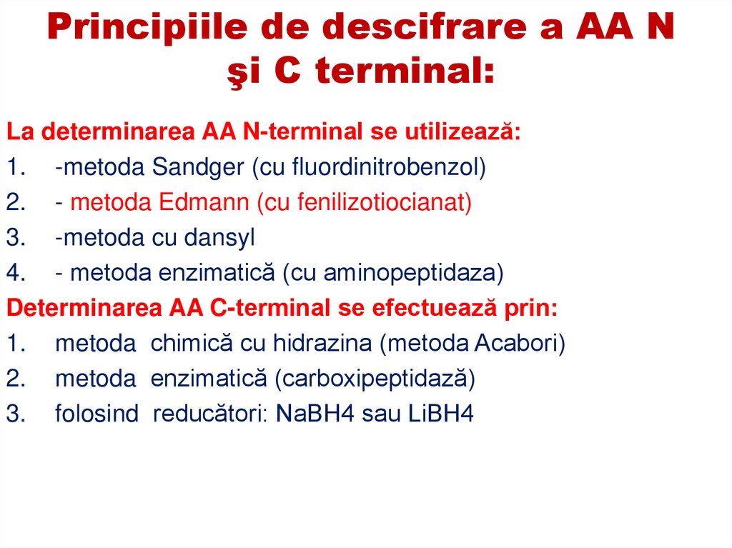 Determinarea compoziției AA în proteină