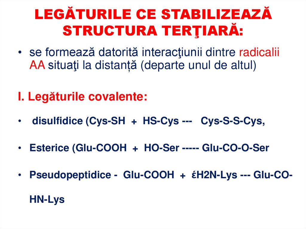 STRUCTURA TERŢIARĂ