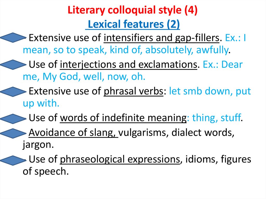 Literary colloquial style (4) Lexical features (2)