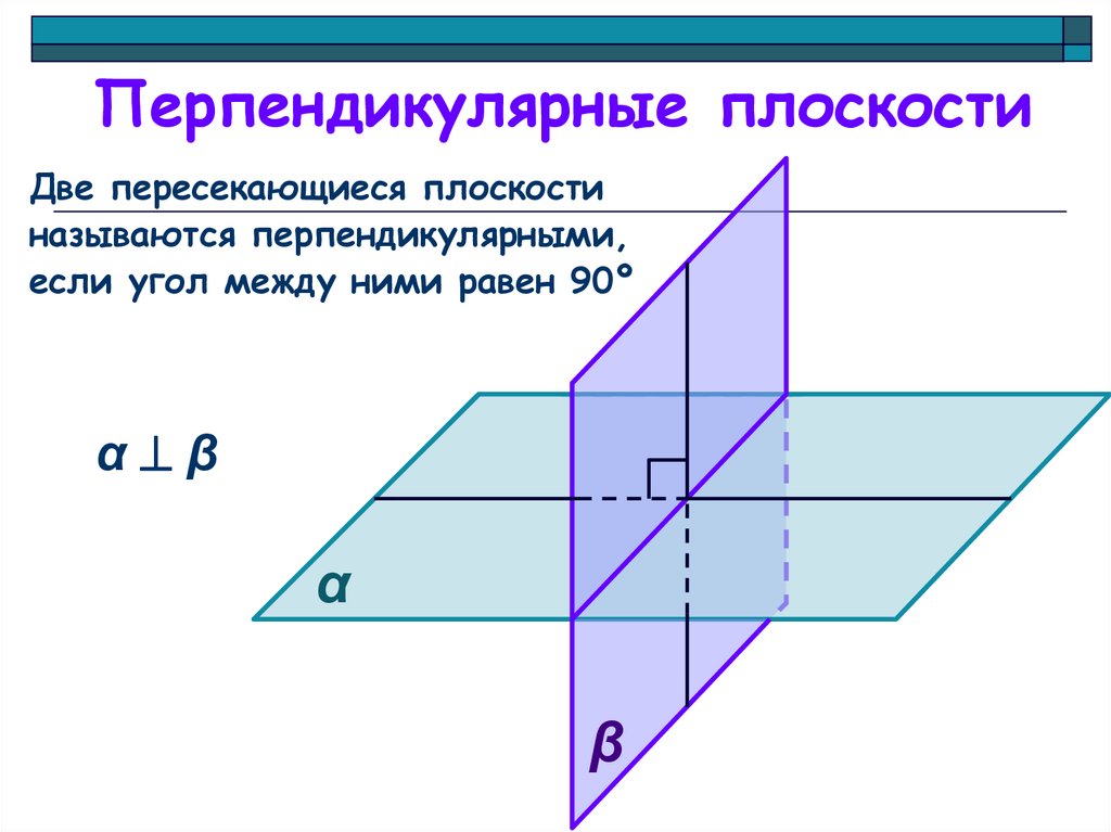 Перпендикулярные плоскости