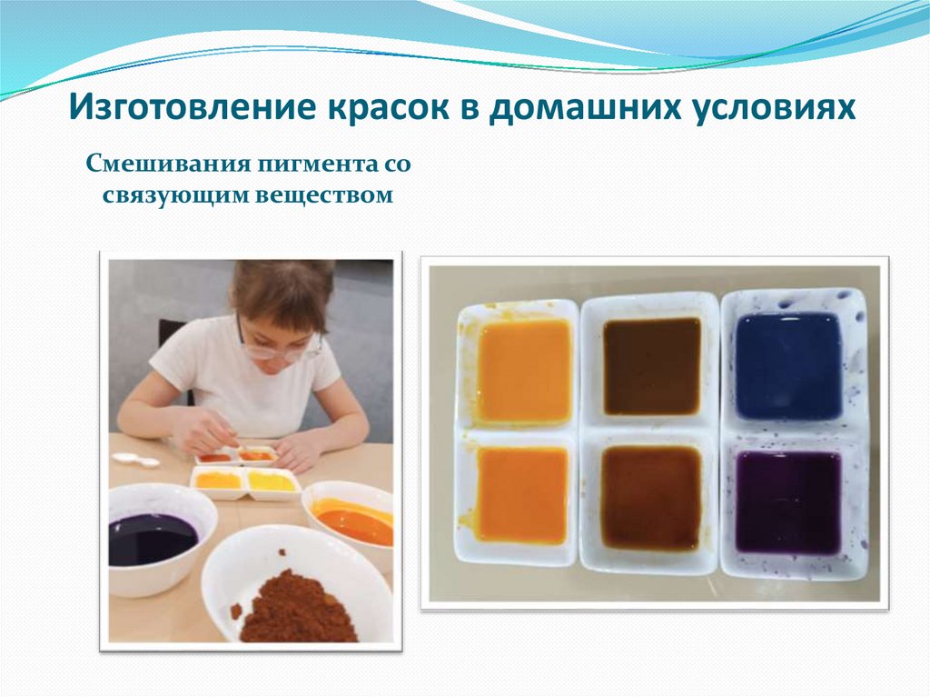 Изготовление красок в домашних условиях