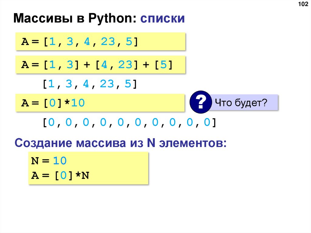 Массивы в Python: списки