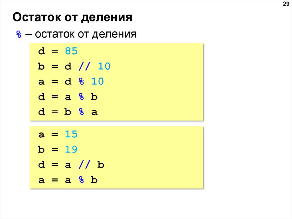 Остаток от деления