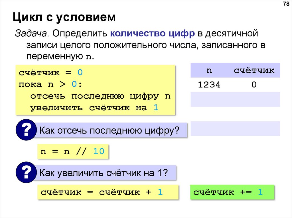 Цикл с условием