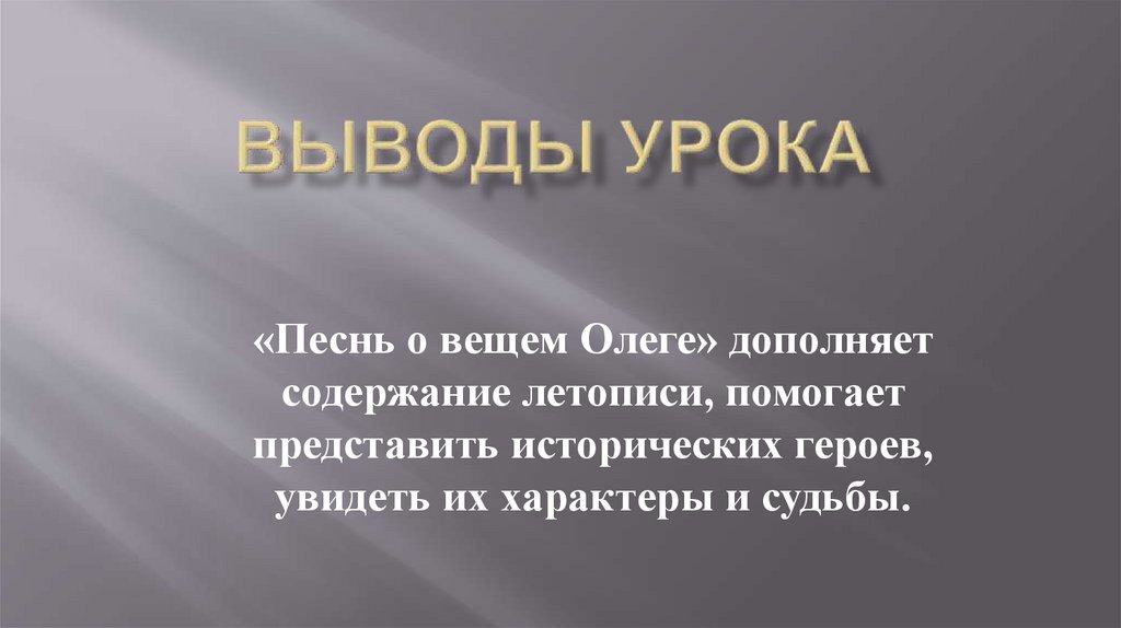 Выводы урока