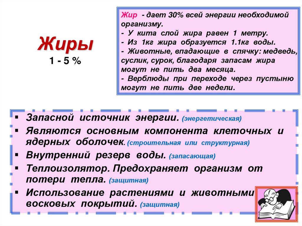 Жиры 1 - 5 %