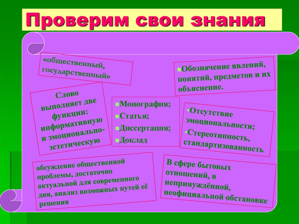 Проверим свои знания