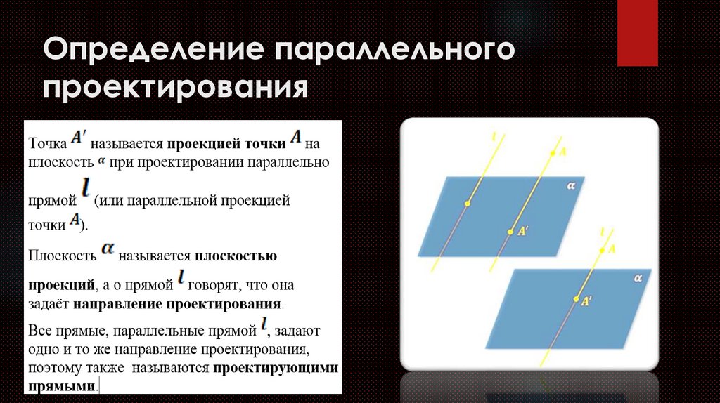 Определение параллельного проектирования