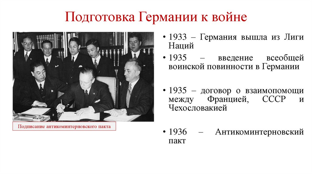 Подготовка Германии к войне