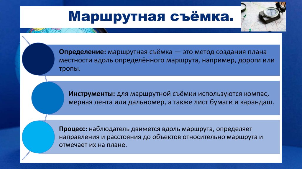 Маршрутная съёмка.